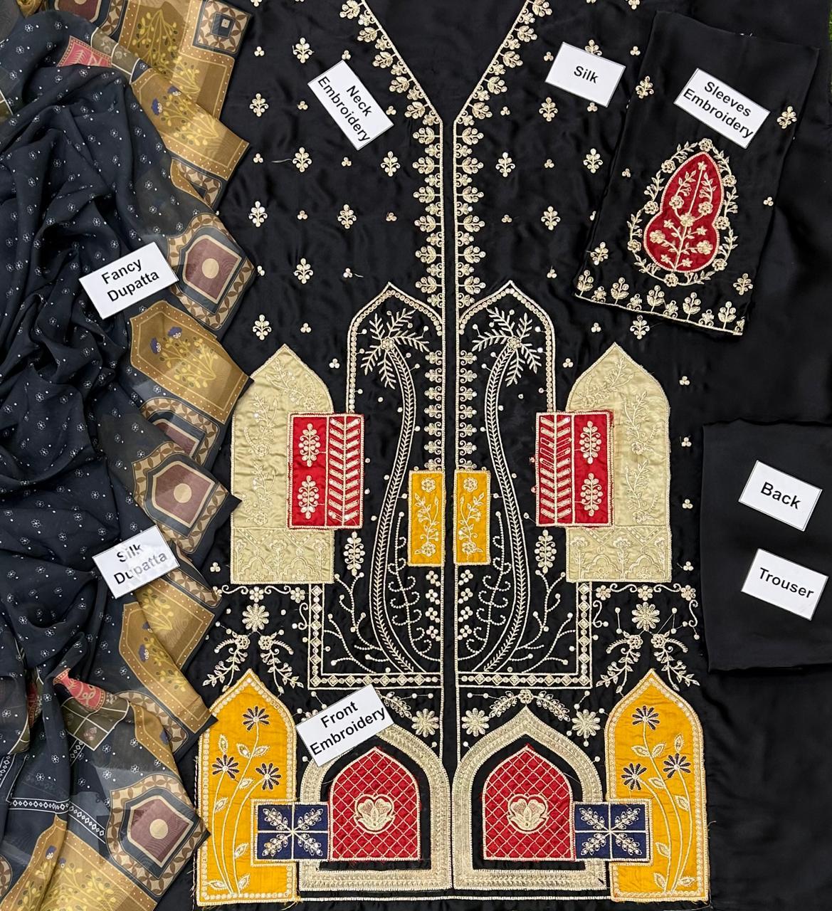 Silk Embroidery 3Pc (RD-008)