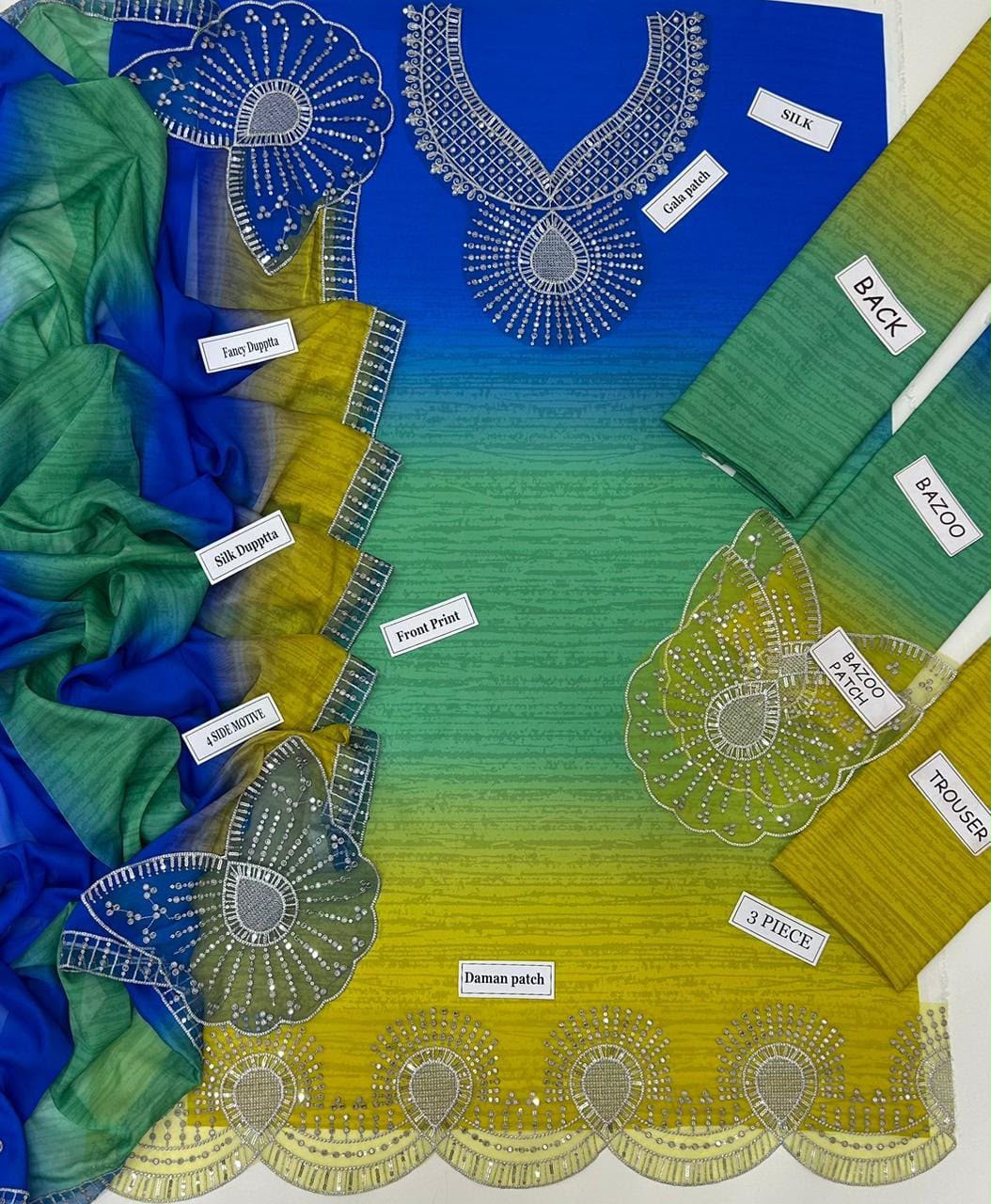 Silk Embroiderd 3PC
