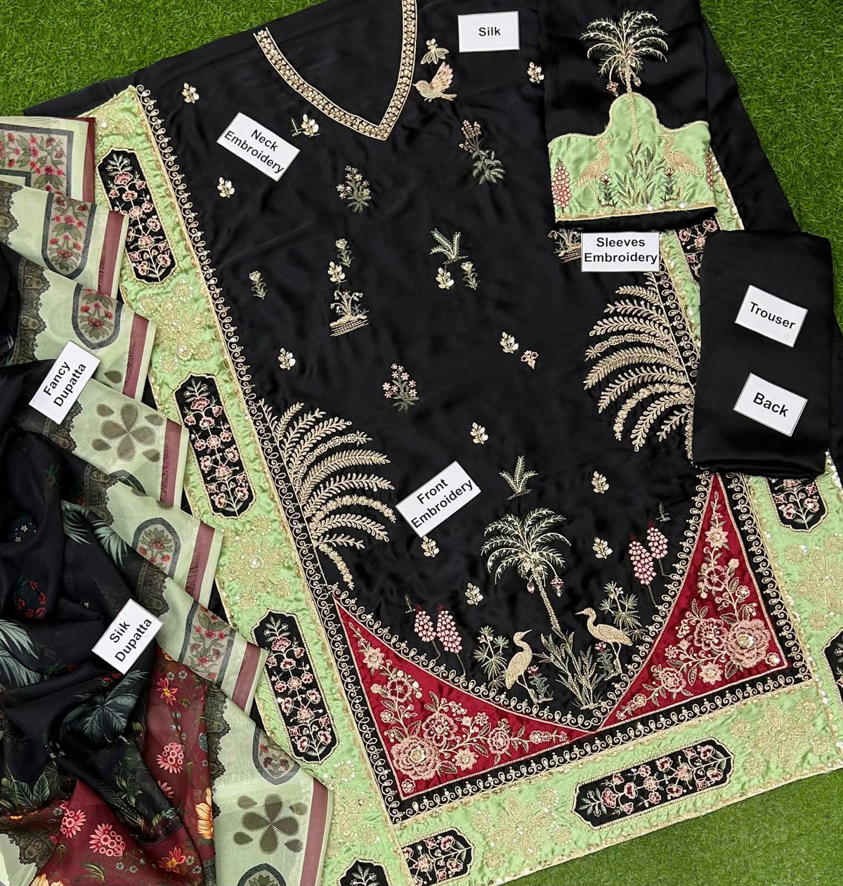 Ethnic Viral Kaftaan HM-001 JET BLACK